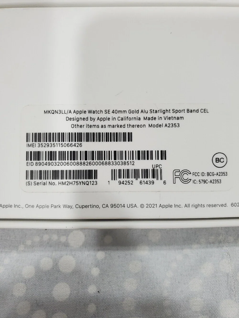 Apple this listing